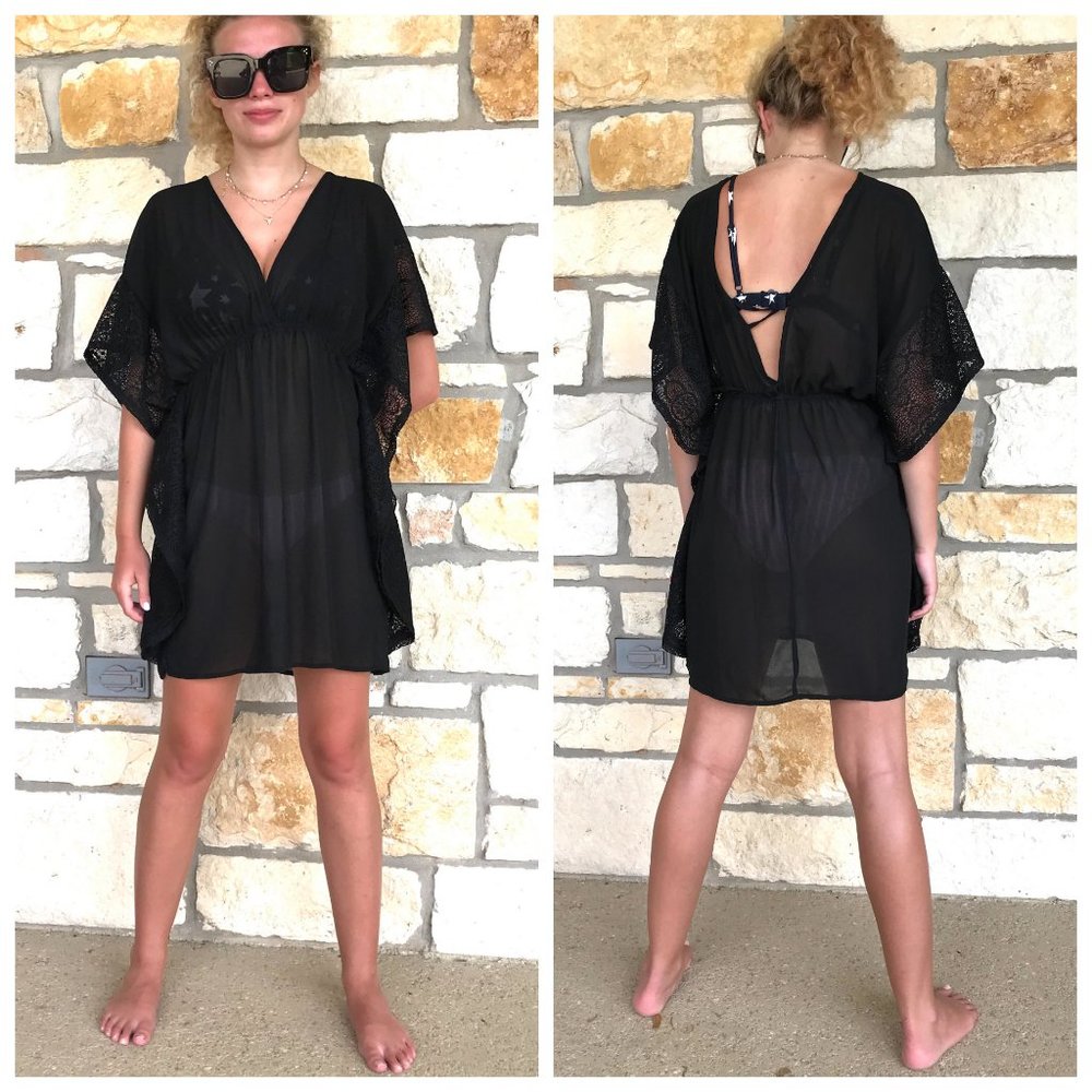 New Xhilaration lace Trim swim cover up/ tunic